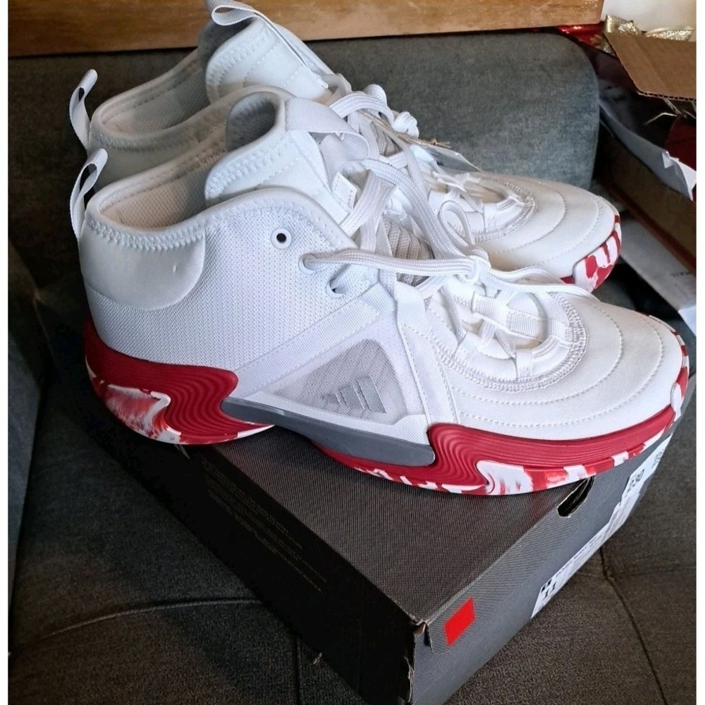 Womens‎ Size 11 - Adidas Exhibit Select Mid White Team Power Red NIB - Picture 7 of 9